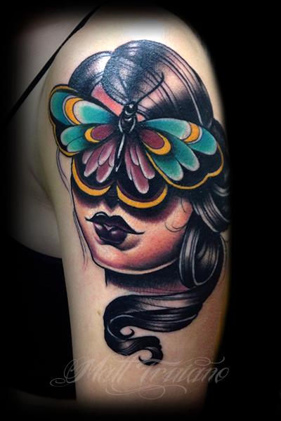Tattoos - butterfly face - 106173